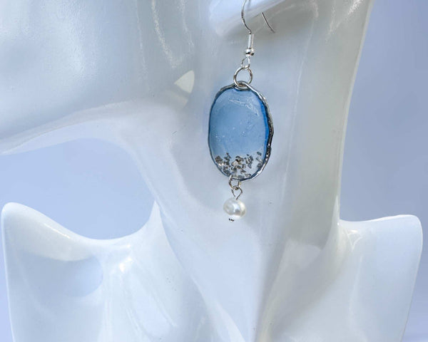 Earrings Seaside Serenity Handmade Earrings with Freshwater Pearls