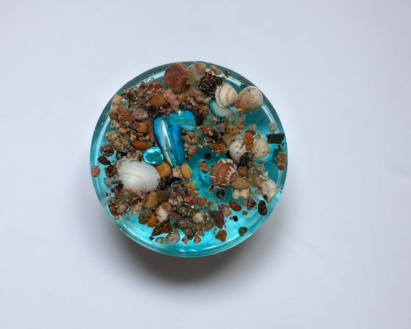 Coasters Ocean Breeze - Handcrafted with Real Sand & Seashells