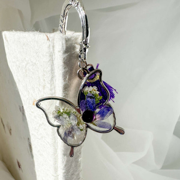 Birth Month Flower Butterfly Bookmark -Custom Handmade Floral Bookmark