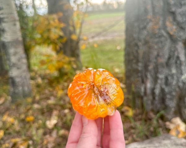 Pumpkin - Orange Radiant Epoxy Resin Pumpkins: Nature's Autumn Glow