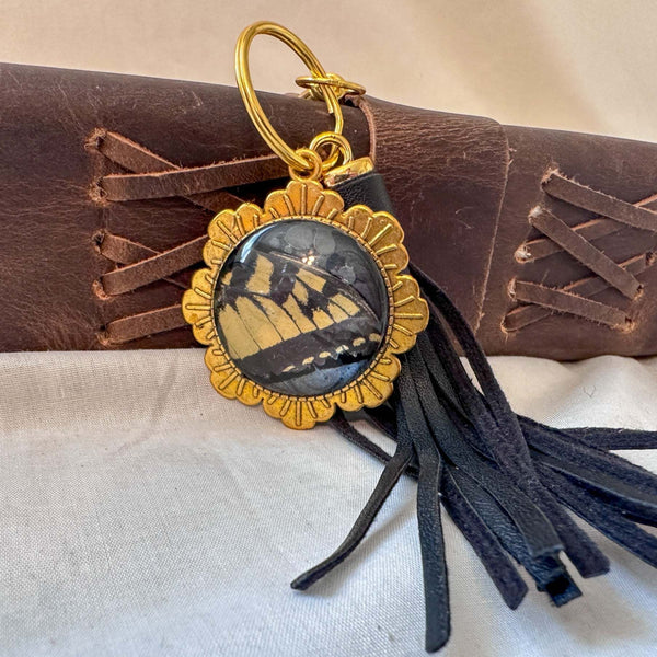 Bag Charm - Monarch Whispers - Handmade Monarch Butterfly Wing in Resin