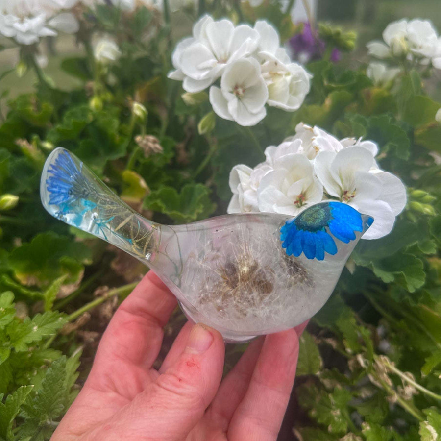 Wish Birds - Handmade Whispering Wish Dandelion Puff Resin Birds