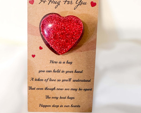 Pocket Hug - Pocketful of Hugs Handmade Resin Heart with Card