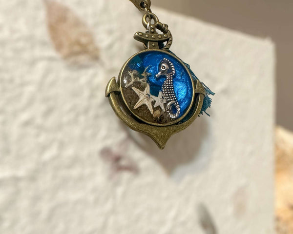Bookmark - Handcrafted Resin Oceans with Real Seashells and Sand