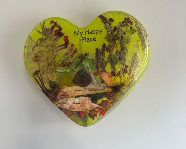 Botanical Wall Art "My Happy Place" Enchanted Serenity with LED Lights