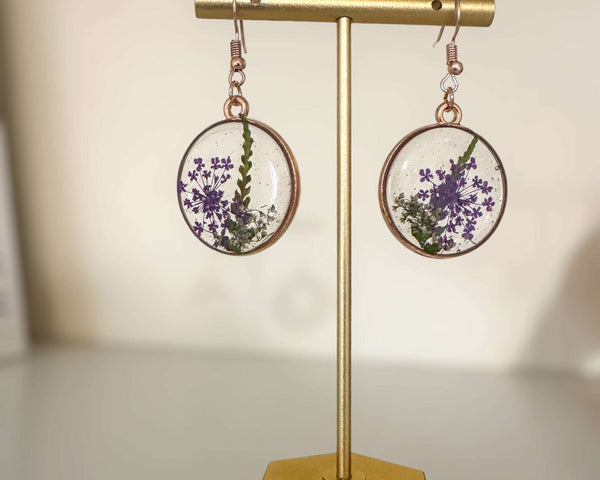 FLoral Earrings: Petal Whispers - Nature Inspired with Dried Flowers