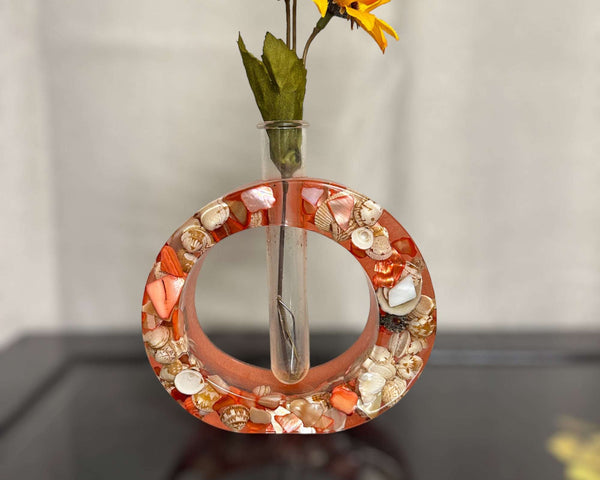 Vase - Epoxy Resin Bud Vase / Propagation Station Ocean Home Decor