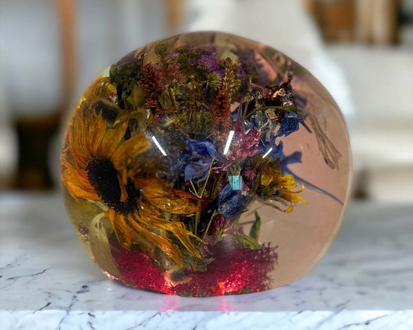 Dragonfly Garden Sphere Handmade Home Decor & Night Light
