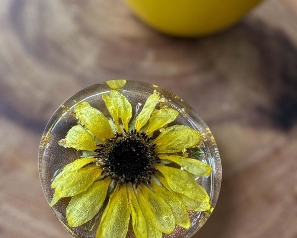 Golden Blooms Sunflower Coaster - Stylish Home Decor Sunflower Accent