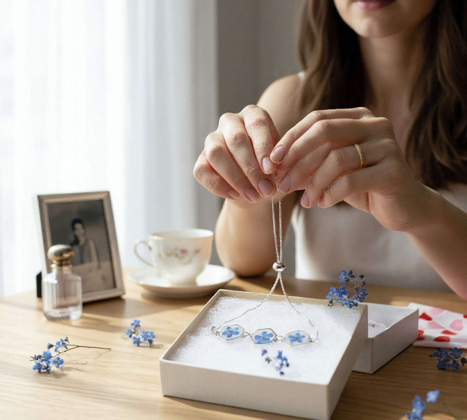 Bracelets — Handmade Botanical Resin Pressed Flower