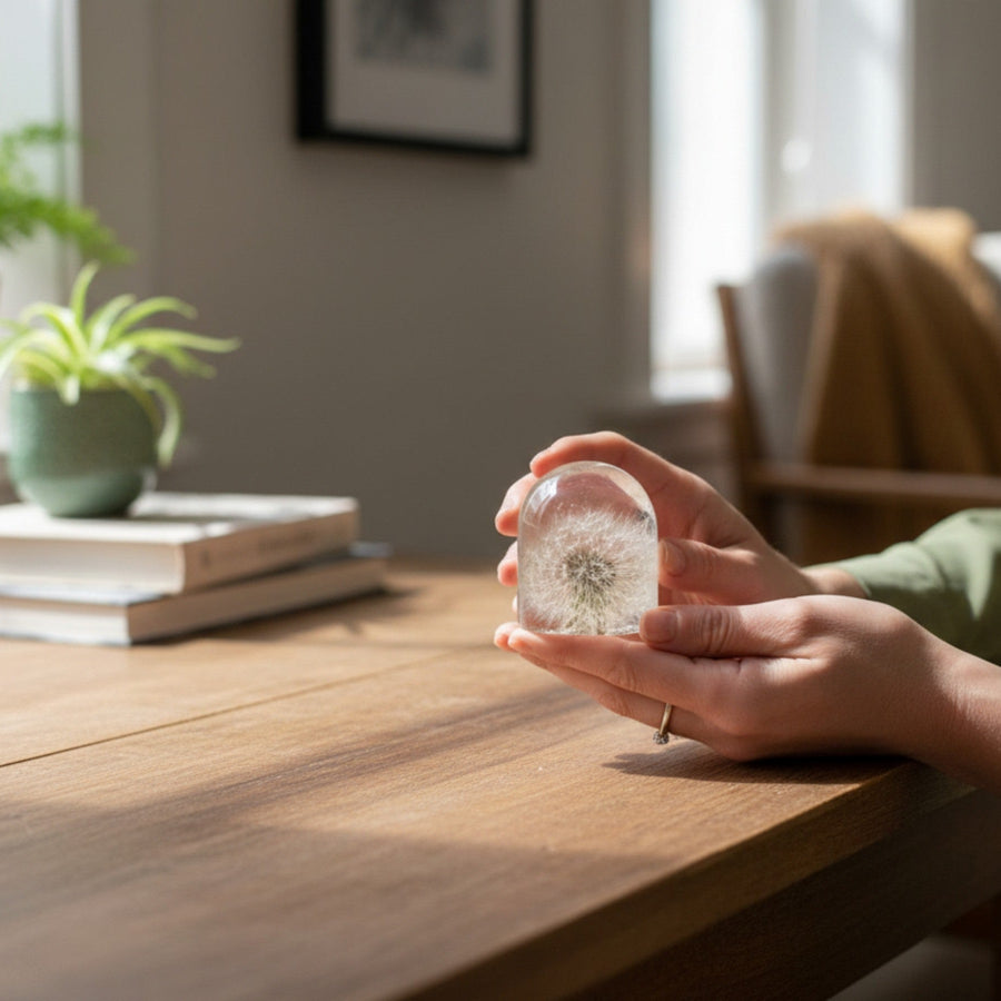 handmade dandelion puff decor