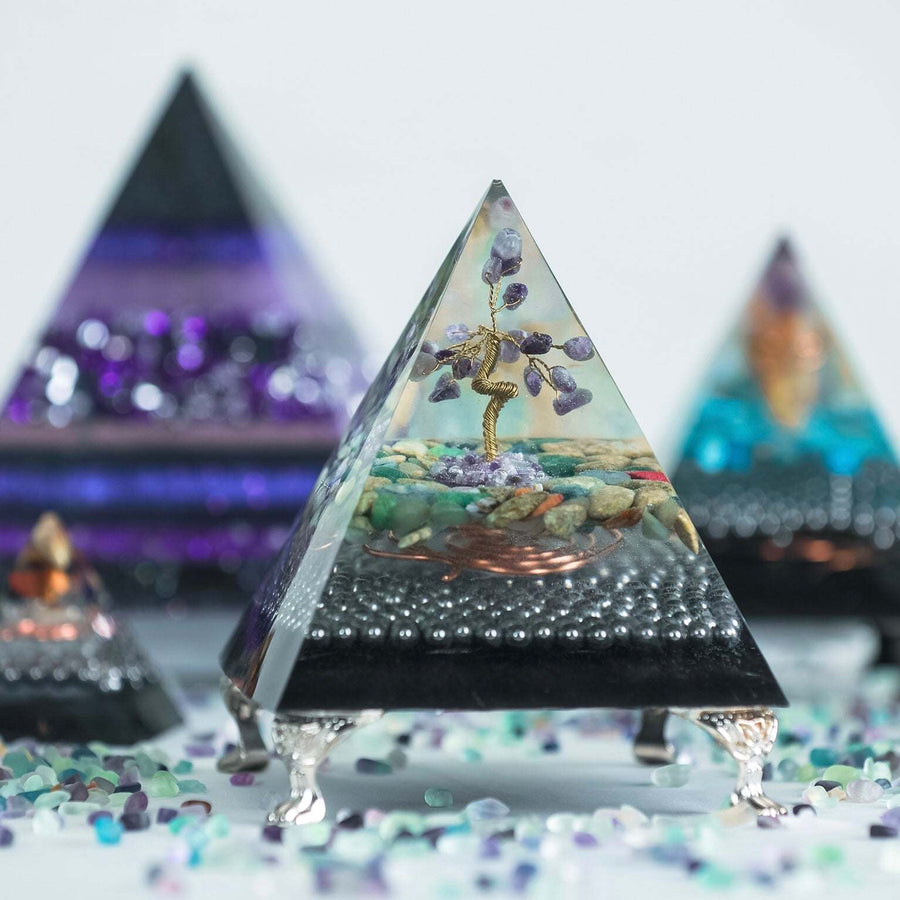 Resin Pyramids — Handmade Botanical & Ocean Decor