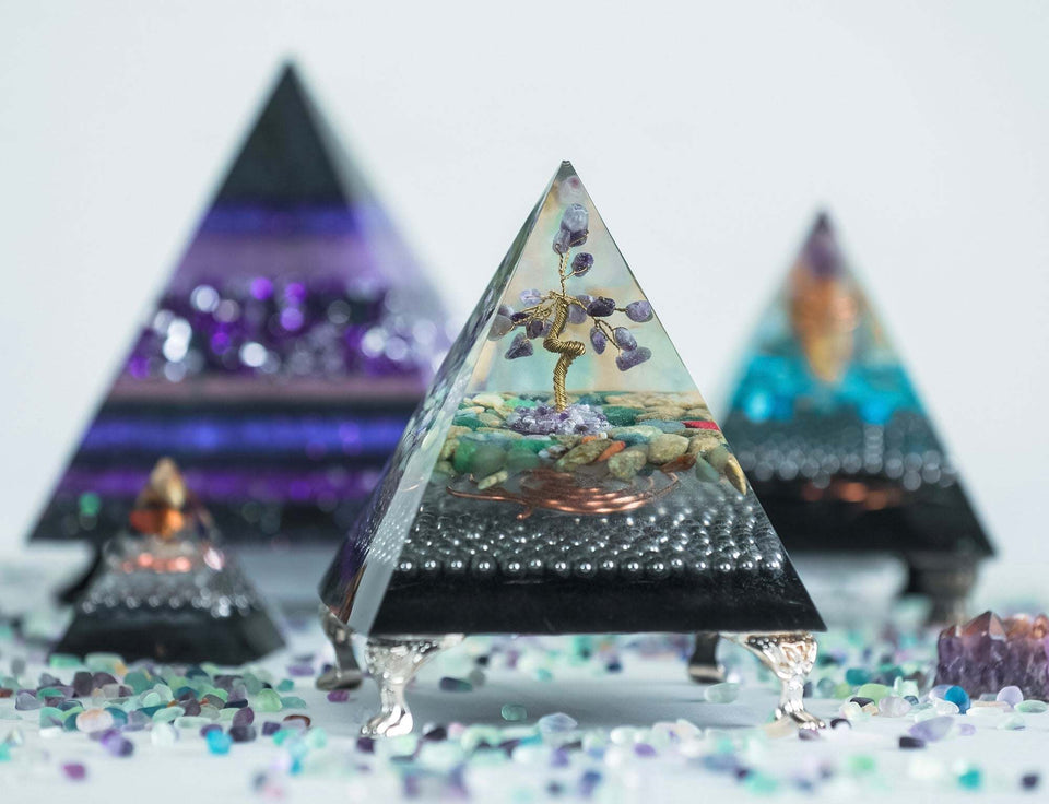 Resin Pyramids — Handmade Botanical & Ocean Decor