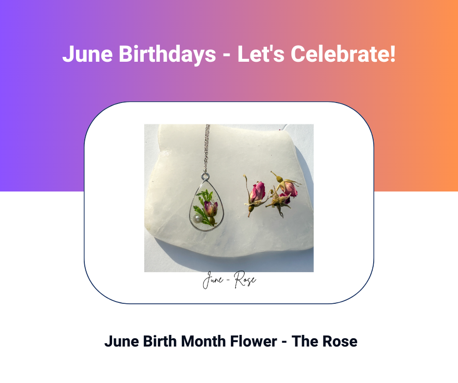 Handmade Birth Month Pressed Flower Pendant - Custom Order