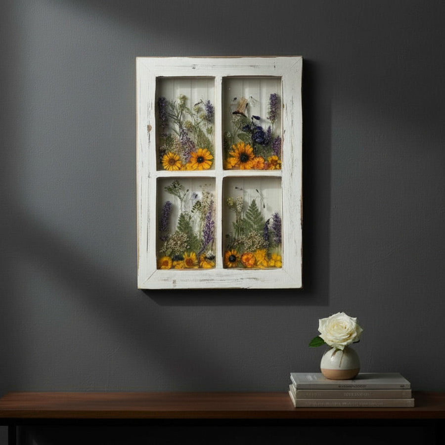 handmade floral window wall decor