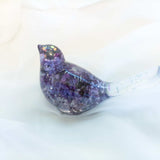 Forever Lilac Garden Bird - Handmade Real Lilac Blooms Resin Bird