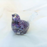 Forever Lilac Garden Bird - Handmade Real Lilac Blooms Resin Bird