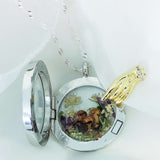 Boreal Forest Looking Glass Pendant – Handmade Botanical Forest Art