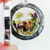 Boreal Forest Looking Glass Pendant – Handmade Botanical Forest Art