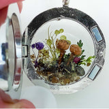Boreal Forest Looking Glass Pendant – Handmade Botanical Forest Art