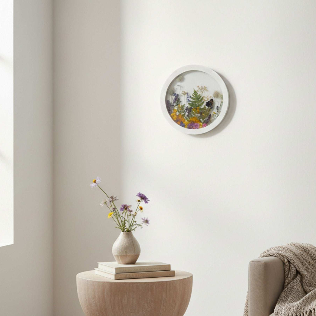 Wildflower Meadow Portal | Handmade Real Moth & Botanical Wall Art