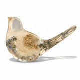 Forget Me Not Wish Bird - Handmade Whimsical Floral Blue Resin Bird