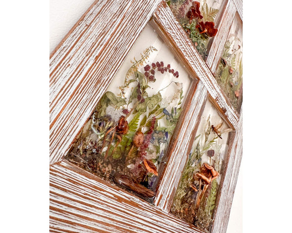 Meadow Sentinel | Large 15" Resin Window with Dragonfly & Bluebells