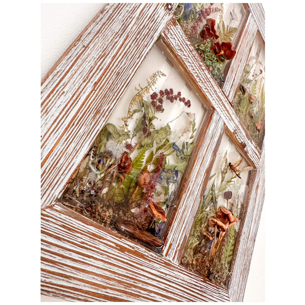 Meadow Sentinel | Large 15" Resin Window with Dragonfly & Bluebells