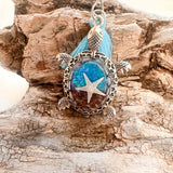 Turtle Bag Charm / Keychain - Handmade Ocean Inspired Turtle Treasures