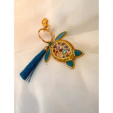 Turtle Bag Charm / Keychain - Handmade Ocean Inspired Turtle Treasures