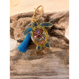 Turtle Bag Charm / Keychain - Handmade Ocean Inspired Turtle Treasures