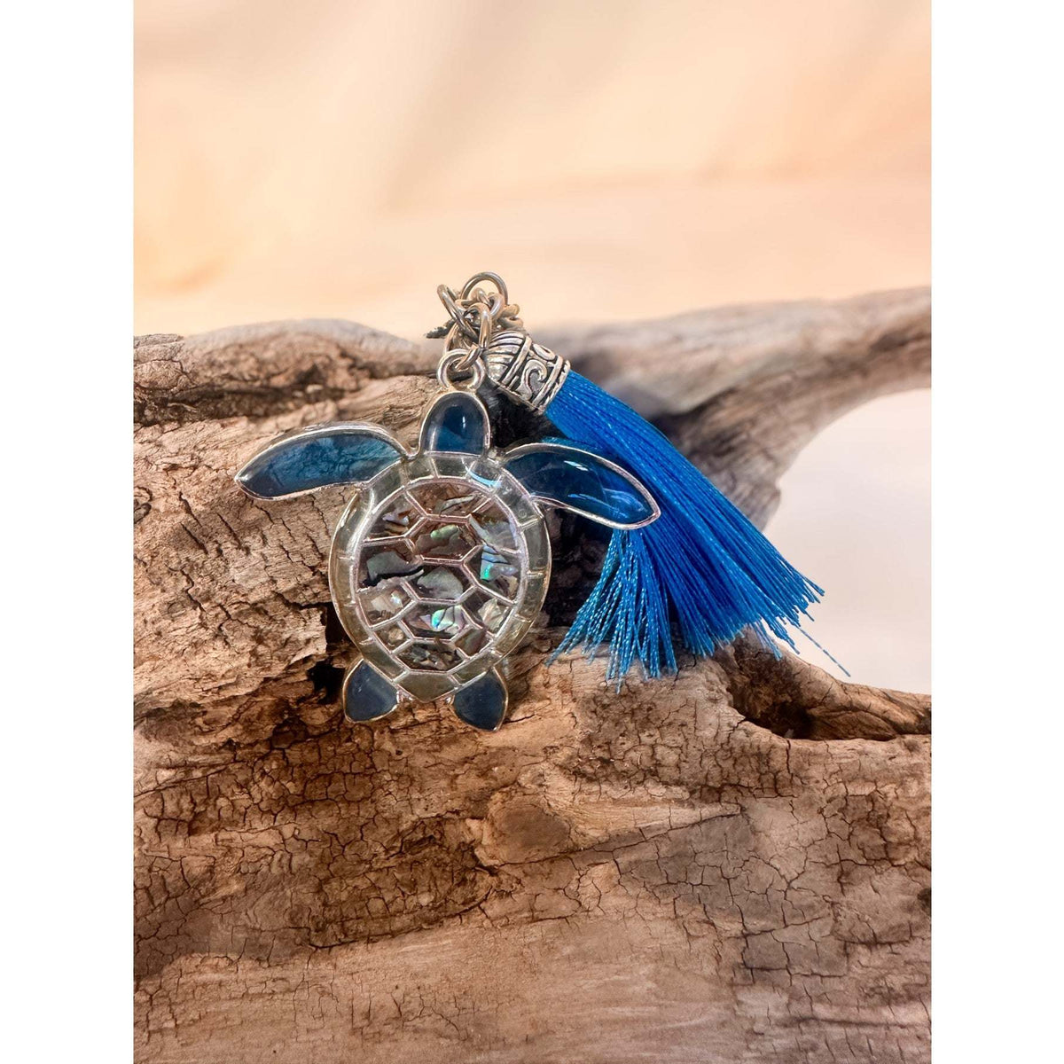 Turtle Bag Charm / Keychain - Handmade Ocean Inspired Turtle Treasures