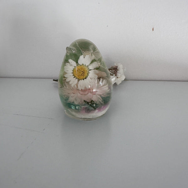 Spring Floral Bird – Handmade Resin Bird with Real Dried Flowers