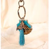 Ocean Seashell Bag Charm / Keychain - Handmade Resin Ocean Theme
