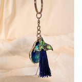 Ocean Seashell Bag Charm / Keychain - Handmade Resin Ocean Theme