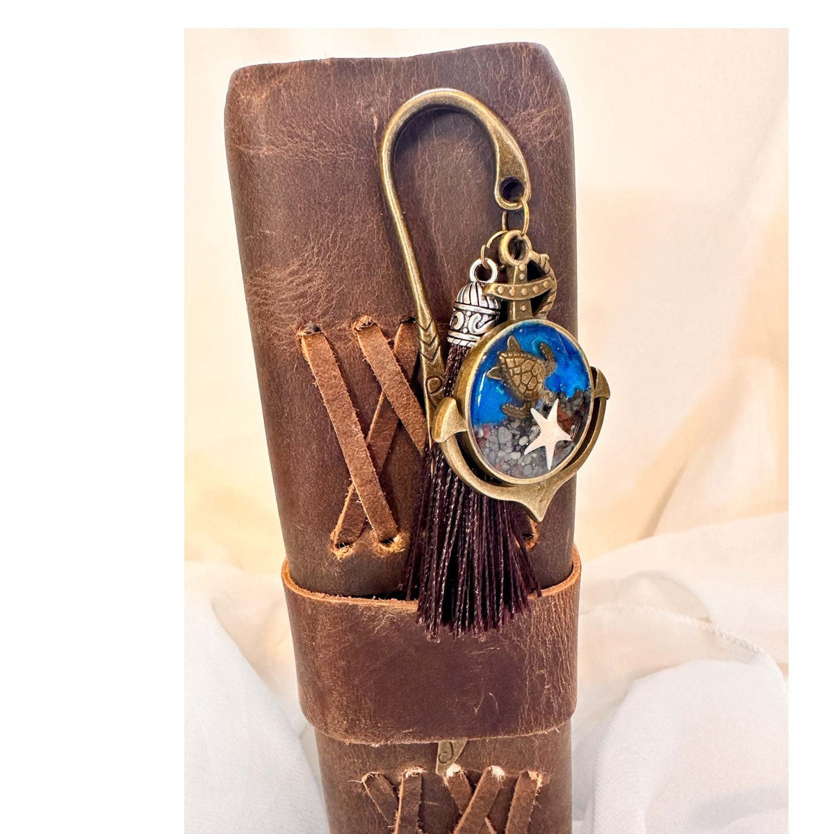Bookmark - Handcrafted Resin Oceans with Real Seashells and Sand