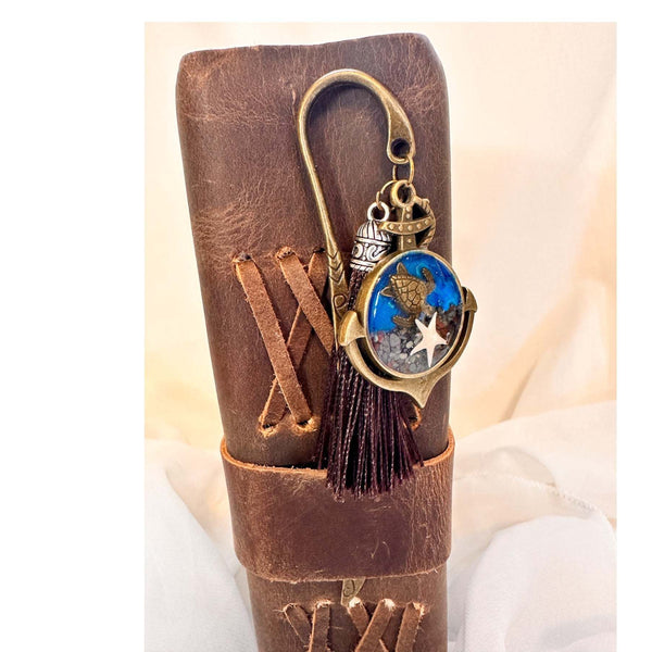 Bookmark - Handcrafted Resin Oceans with Real Seashells and Sand