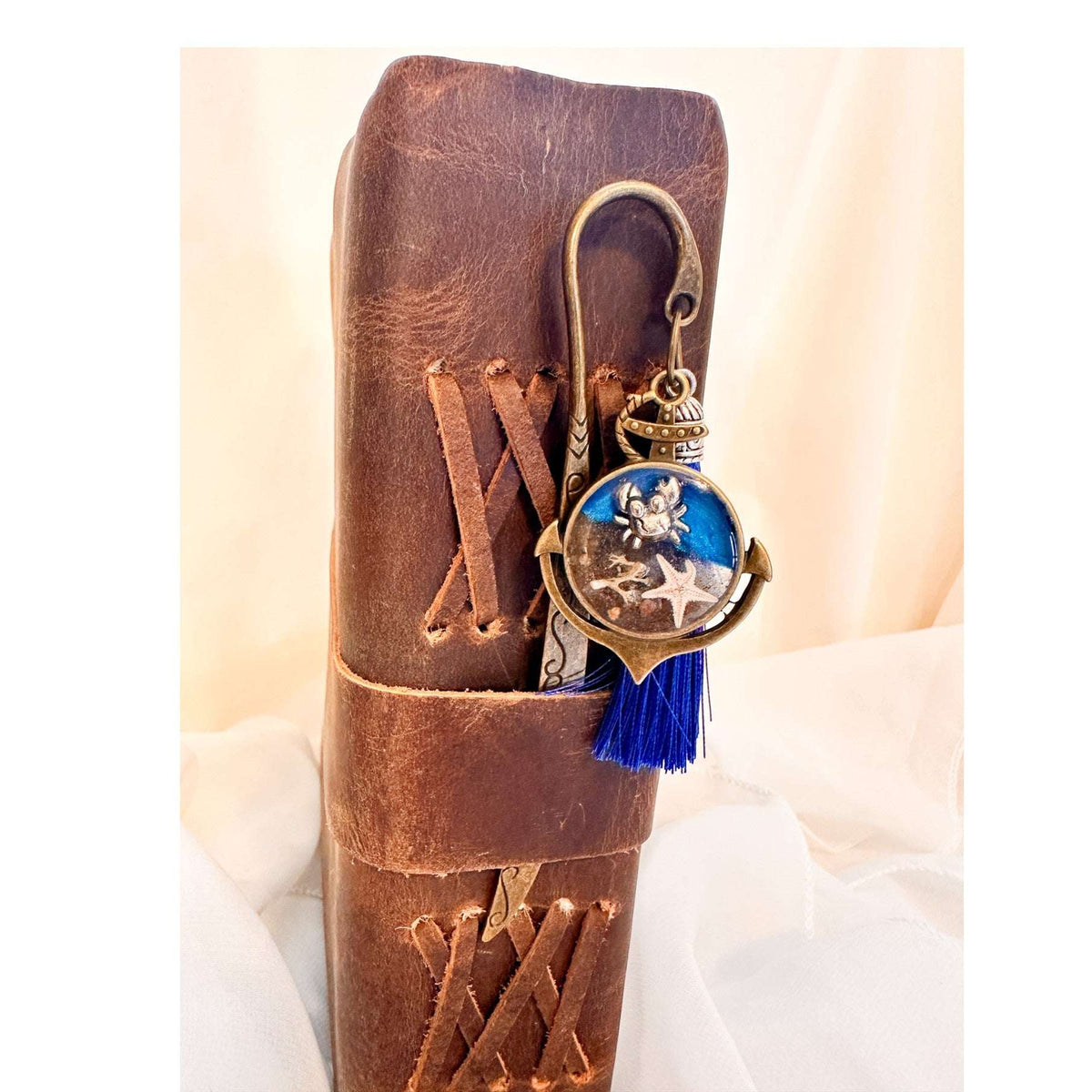 Bookmark - Handcrafted Resin Oceans with Real Seashells and Sand