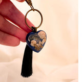Ocean Dreamer Bag Charm / Keychain - Handmade Resin Seashell Charm