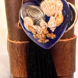 Ocean Dreamer Bag Charm / Keychain - Handmade Resin Seashell Charm