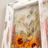 Enchanted Meadow - Handmade Rustic Wildflower Window Wall Art