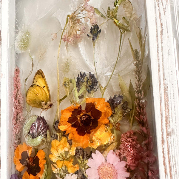 Enchanted Meadow - Handmade Rustic Wildflower Window Wall Art