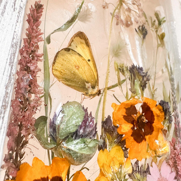 Enchanted Meadow - Handmade Rustic Wildflower Window Wall Art