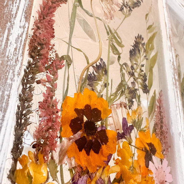 Enchanted Meadow - Handmade Rustic Wildflower Window Wall Art