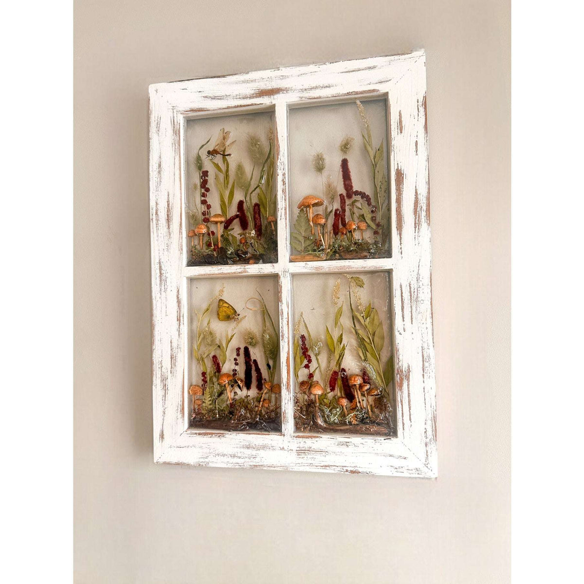 Woodland Whispers - Handmade Rustic Enchanted Forest Window Frame