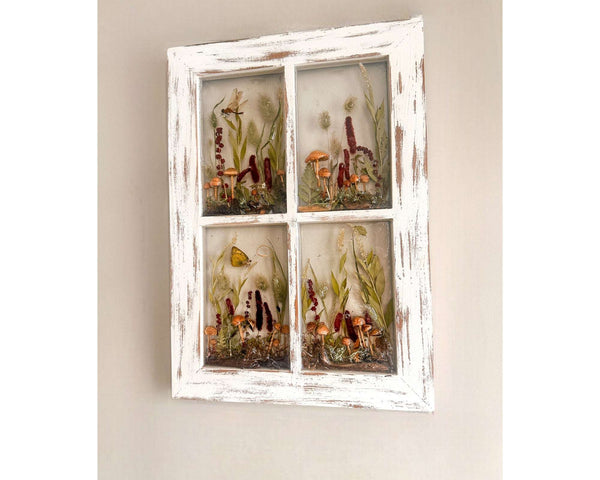 Woodland Whispers - Handmade Rustic Enchanted Forest Window Frame