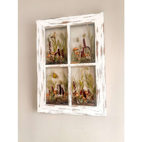 Woodland Whispers - Handmade Rustic Enchanted Forest Window Frame