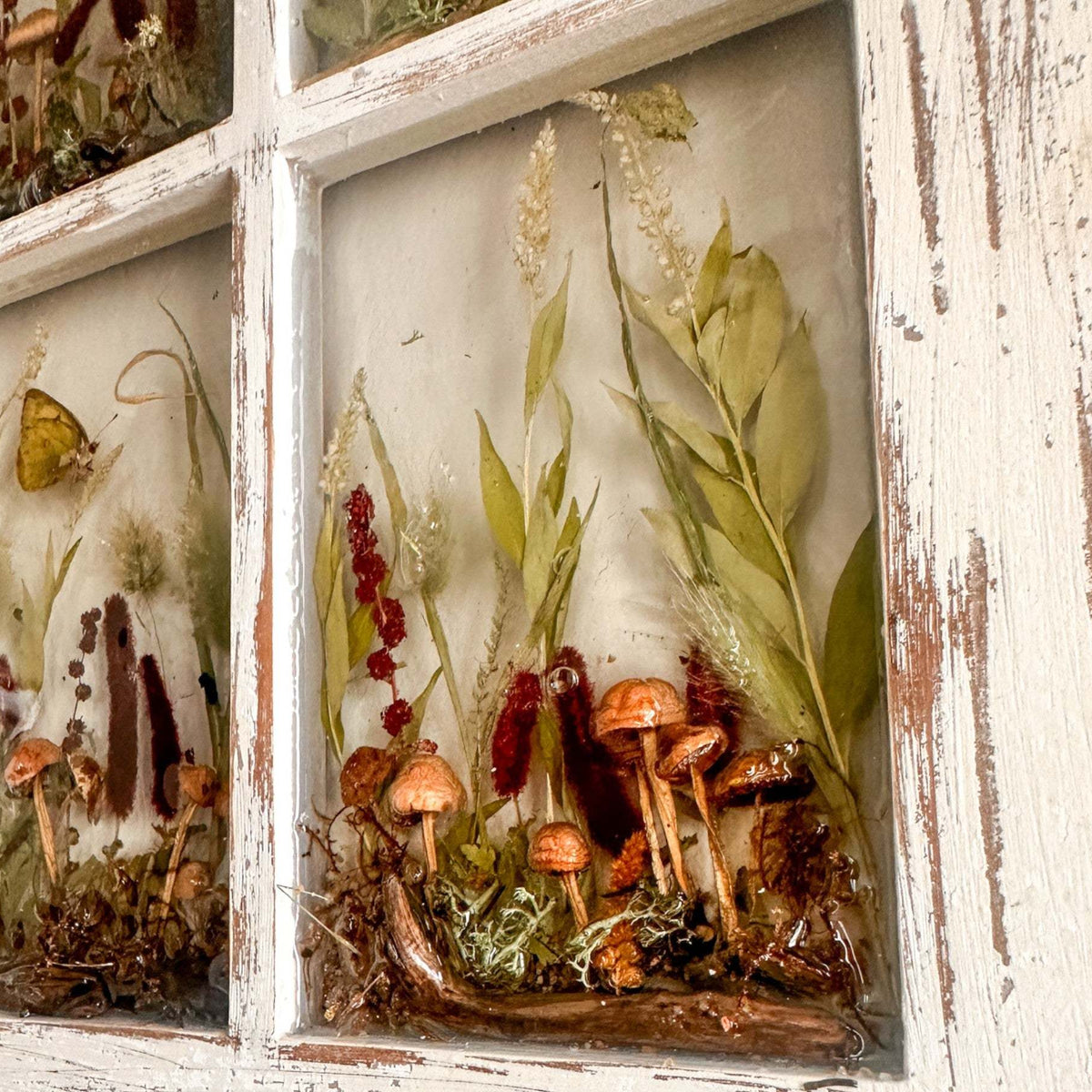 Woodland Whispers - Handmade Rustic Enchanted Forest Window Frame