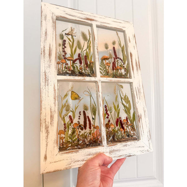 Woodland Whispers - Handmade Rustic Enchanted Forest Window Frame