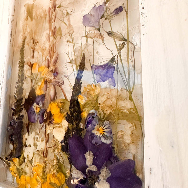 Garden Window - Handmade Real Flower Wood Everlasting Window Art